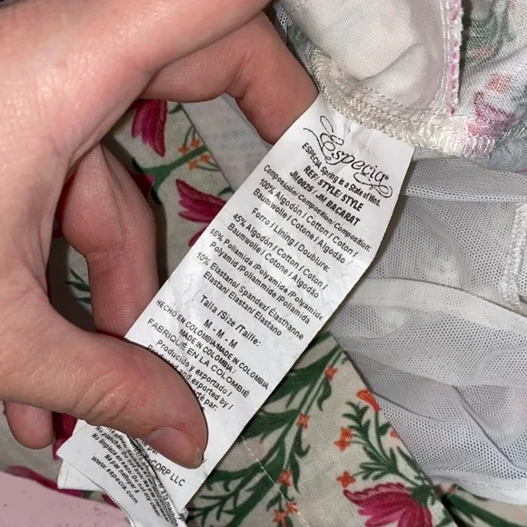 Espescia x Anthropologie off-shoulder floral-printed romper Pleated Front Spring - Picture 3 of 16